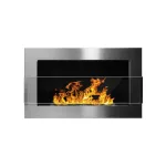 BIOHEAT 650x400 TUV INOX GLASS biožidinys įmontuojamas - pakabinamas su stiklu
