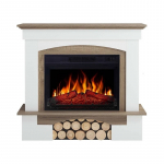 ARFLAME WOODLEY AFS23S WHITE-GREY OAK pastatomas elektrinis židinys su apdaila