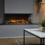 BRITISH FIRES NEW FOREST 1200 CORNER įmontuojamas kampinis elektrinis židinys
