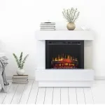 DIMPLEX AVALONE WHITE ECO LED pastatomas elektrinis židinys su apdaila