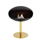 COCOON FIRES PEDESTAL BLACK BRASS pastatomas biožidinys