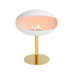 COCOON FIRES PEDESTAL WHITE BRASS pastatomas biožidinys