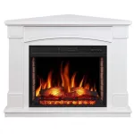 ARFLAME BOSTON CORNER AF28S WHITE pastatomas kampinis elektrinis židinys su apdaila