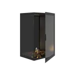 WILD FLAME CORNER 80X100 LEFT kampinis biožidinys įmontuojamas