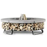 HETTA ROUND 155 INOX-CONCRETE malkinė lauko laužavietė