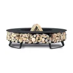 HETTA WOOD 120 BLACK INOX malkinė lauko laužavietė