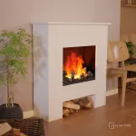 GLOW FIRE POSEIDON WHITE pastatomas vandens garų židinys su &scaron;ildymo funkcija