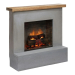 TAGU ROLF PowerFlame 2 CONCRETE GREY pastatomas elektrinis židinys su apdaila
