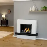 GLOW FIRE HERA WHITE pastatomas vandens garų židinys su &scaron;ildymo funkcija