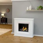 GLOW FIRE ATHENE WHITE pastatomas vandens garų elektrinis židinys su &scaron;ildymo funkcija