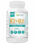 WISH Pharmaceutical Vitamin K2 MK-7 with Natto 100 &micro;g + D3 2000 IU 50 &micro;g + MCT Oil 120 caps