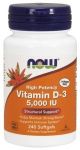 Now Foods Vitamin D-3 5000 IU 240 softgels