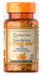 Puritan's Pride Vitamin C-1000 mg with Rose Hips Timed Release 60 caplets