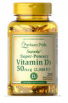 Puritan's Pride Vitamin D3 50 mcg 2000 iu 200 softgels