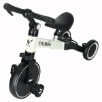 Dviratis triratukas balansinis 3in1 baltas, Trike