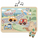 Muzikinė medinė dėlionė Transportas
