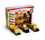 Magnetinis konstruktorius Transportas Statybiniai automobiliai Malblo