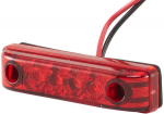LED žymeklio lemputė, stačiakampis, 12V, raudona, 65x11x16mm, Hella ValueFit 2TM357010011