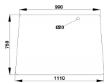 Priekinis kabinos stiklas D4001