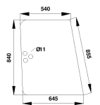 &Scaron;oninis kabinos stiklas LH/RH D8504