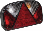 Galinis žibintas de&scaron;ininis stačiakampis, 12V, raudona/skaidri, 240x52mm, Asp&ouml;ck 247200017