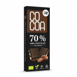 Ekologi&scaron;kas juodasis &scaron;okoladas 70 % su PEKANO rie&scaron;utais, 40 g, COCOA