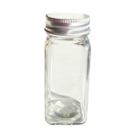 Stiklinis prieskonių indelis, 120 ml (metalinis dangtelis)