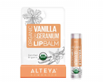 Ekologi&scaron;kas lūpų balzamas Vanilė ir Pelargonija, ALTEYA