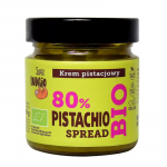 Ekologi&scaron;kas pistacijų kremas 80 % su cukranendrių cukrumi, 190 g