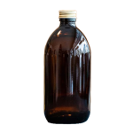 Rudas stiklinis buteliukas 500 ml