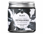 Natūrali balinanti dantų pasta BEN&ANNA BLACK be fluoro su aktyvuota anglimi, mėtų aliejumi, alaviju ir &scaron;altalankiu,100 ml