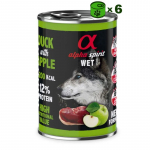 Alpha Spirit Wet konservuotas pa&scaron;aras suaugusiems &scaron;unims, antiena ir obuoliai; 6x400g