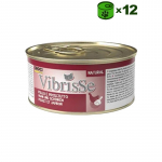 Vibrisse Pollo e Prosciutto konservuotas pa&scaron;aras katėms, vi&scaron;tiena, kumpis; 12x70g