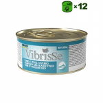 Vibrisse Tonno e Pesce Azzurro konservuotas pa&scaron;aras katėms, tunas, melsvažuvis; 12x70g