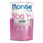 Monge Grill Adult Dog Pork konservuotas pa&scaron;aras &scaron;unims, kiauliena; 100g