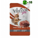 Vibrisse Tonno e Manzo Jelly &scaron;lapias konservuotas pa&scaron;aras katėms, jautiena drebučiuose; 18x70g