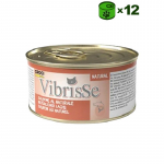 Vibrisse Salmone al Naturale konservuotas pa&scaron;aras katėms, la&scaron;i&scaron;a; 12x70g