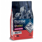 Monge BWILD Puppy&Junior Deer sausas pa&scaron;aras &scaron;uniukams, elniena; 2.5kg, 12kg