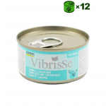 Vibrisse Tuno e Calamari konservuotas pa&scaron;aras katėms, tunas, kalmarai; 12x70g