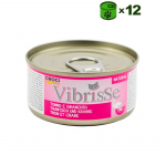 Vibrisse Tonno e Granchio konservuotas pa&scaron;aras katėms, tunas, krabai; 12x70g