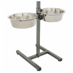 Trixie Dog Bar L metalinis stovas su dubenėliais 2.8l, reguliojamo auk&scaron;čio; 50cm