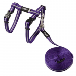 Rogz Alley Cat petne&scaron;os Ir pavadėlis katėms, violetinės spalvos; 24-40cm