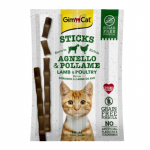 GimCat Sticks Poultry skanėstas katėms begrūdės lazdelės, pauk&scaron;tiena; 4vnt