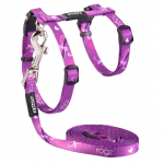 Rogz Kiddy Cat petne&scaron;os Ir pavadėlis katėms, violetinės spalvos; 24-40cm