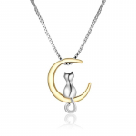 Kaklo papuo&scaron;alas Moon Gold Cat; 18x19mm