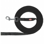 Trixie Tracking Black pavadėlis &scaron;unims, gumuotas; 5m, 10m, 15m