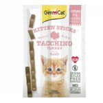 GimCat Kitten Sticks Turkey & Calcium skanėstas kačiukams lazdelės, kalakutiena; 3vnt