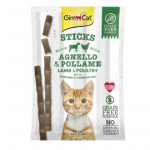 GimCat Sticks Lamb & Poultry skanėstas katėms begrūdės lazdelės, pauk&scaron;tiena, ėriena; 4vnt