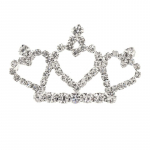Zoo Tiara Crystal White segtukas plaukams &scaron;unims ir katėms; 4.5x2.5cm