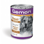 Gemon Dog Chunks Adult Medium chicken & rice konservuotas pa&scaron;aras vidutinių veislių &scaron;unims, vi&scaron;tiena; 415g